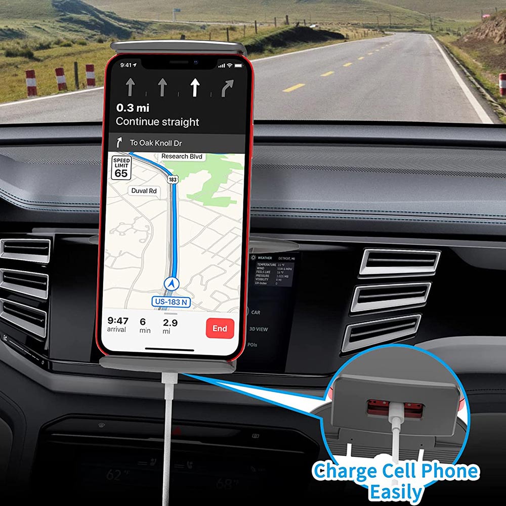 APPS2Car Sturdy CD Slot Phone Mount with One Hand Operation Design,  Hands-Free Car Phone Holder Universally Compatible with All iPhone &  Android Cell