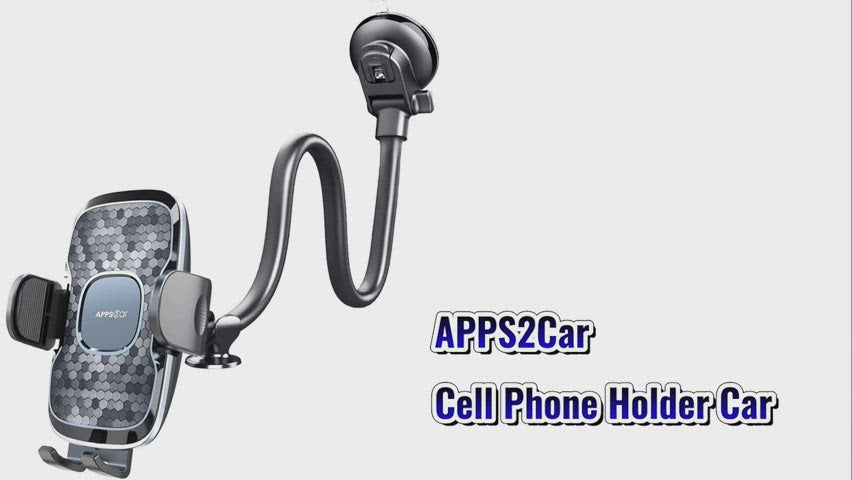 APPS2Car Support de téléphone solide pour voiture et camion avec extension  rapide, bras long, pivotant rapidement, hauteur réglable, rotation à 360°