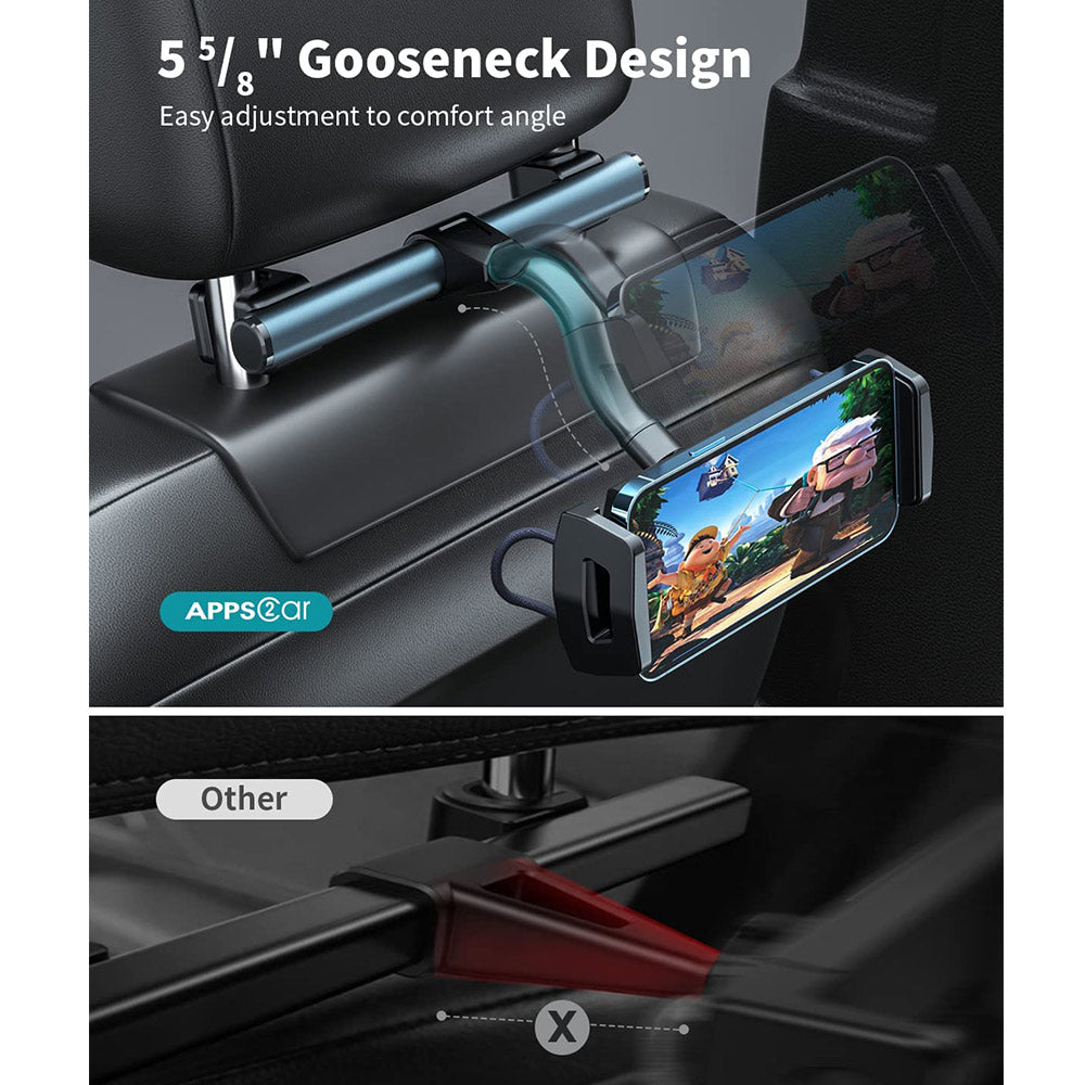 APPS2Car Car Backseat Tablet Holder Gooseneck Headrest iPad Mount – A2C