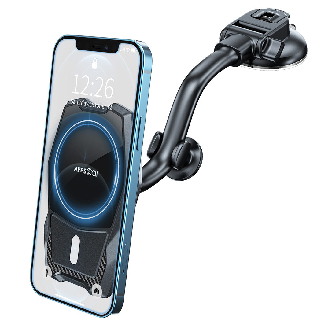 APPS2Car Adjustable Curved Arm Phone Holder Dashboard Car Mount – APPS2Car  Mount