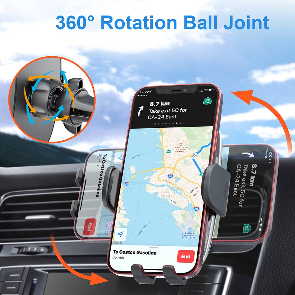  APPS2Car Sturdy CD Slot Phone Mount with One Hand