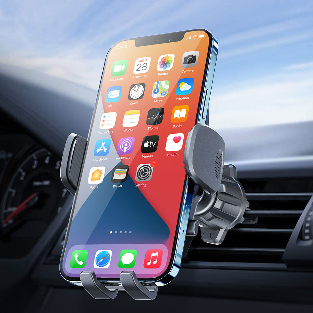 APPS2Car Car Phone Holder Mount, Vent Phone Mount for Car, Air Vent Cell  Phone Holder for Car with Adjustable Phone Vent Clip Compatible with  iPhone